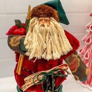 1991 Grandfather Frost, Old World Santa by Brinns, 11”, Rustic Christmas